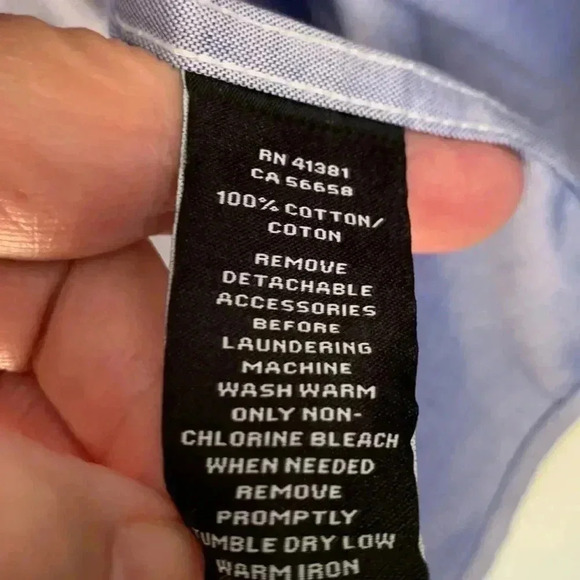Ralph Lauren Black  Label slim fit, no iron button down shirt 32/33 - Picture 5 of 9
